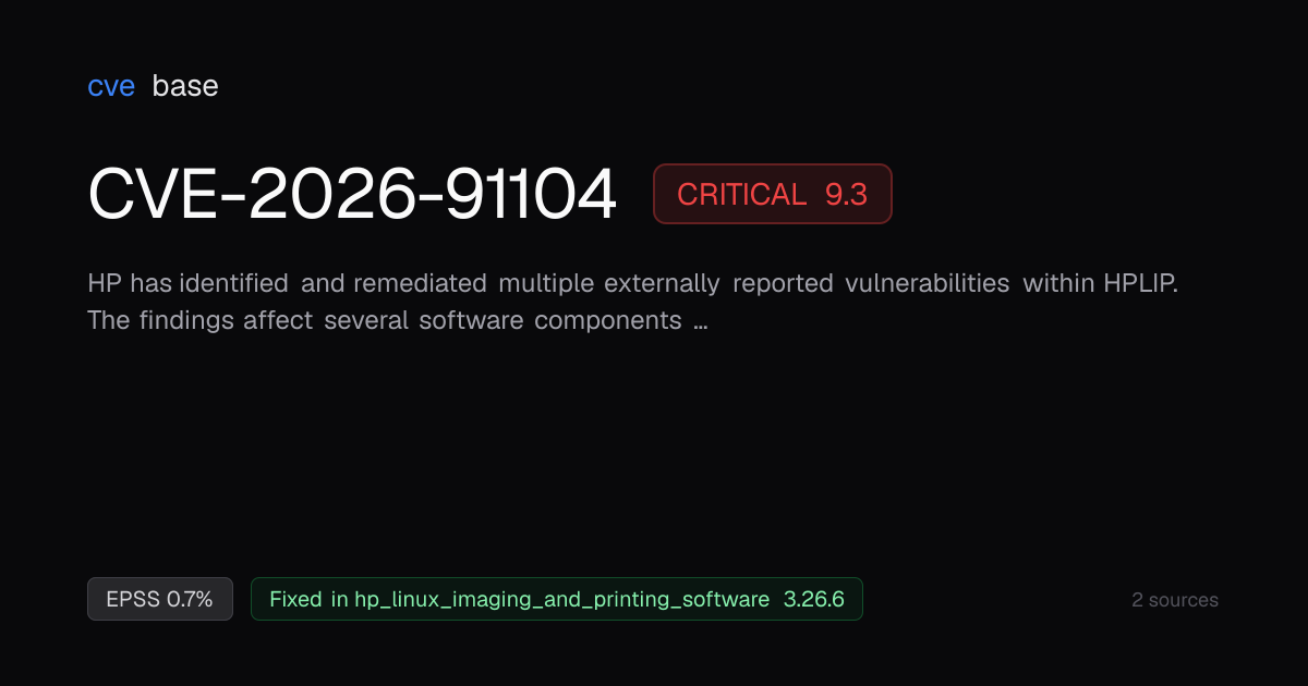 CVE-2026-91104 — Heap-based Buffer Overflow | cvebase